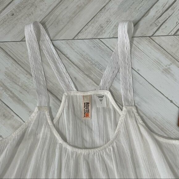Route 66 White Tank Top size Large - Picture 4 of 7
